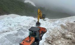 Rize’nin yaylalarında karla mücadele çalışmaları sürüyor