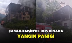 Çamlıhemşin'de Boş Binada Yangın Paniği