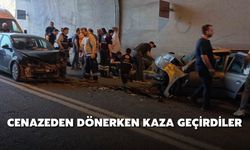 Cenazeden dönerken kaza geçirdiler