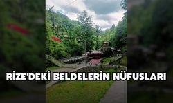 Rize'deki beldelerin nüfusları