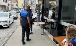 Pazar'da kaldırım işgaline karşı 'sarı çizgi' uygulaması