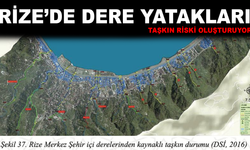 Rize’de Dere Yatakları Taşkın Riski Oluşturuyor