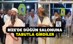 Rize'de Düğün Salonuna Tabutla Girdiler
