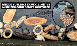 Rize'de Yüzlerce Ekmek, Simit Ve Mısır Ekmeğini Denize Döktüler