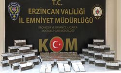 Erzincan’da 990 paket içi tütün doldurulmuş makaron ele geçirildi