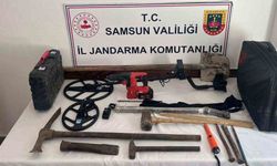 Samsun’da Kaçak Kazı Yapan 3 Kişi Jandarmaya Yakalandı