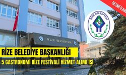 RİZE BELEDİYESİ 5 GASTRONOMİ RİZE FESTİVALİ HİZMET ALIMI İŞİ