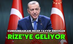Cumhurbaşkanı Recep Tayyip Erdoğan Rize’ye Geliyor
