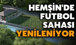 Hemşin'de Futbol Sahası Yenileniyor