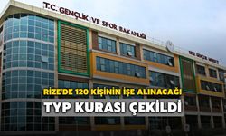 Rize'de 120 Kişinin İşe Alınacağı TYP Kurası Çekildi