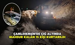 Çamlıhemşin'de Çığ Altında Mahsur Kalan 15 Kişi Kurtarıldı