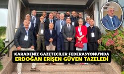 Karadeniz Gazeteciler Federasyonu'nda Erdoğan Erişen güven tazeledi