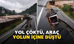 Yol Çöktü, Araç Yolun İçine Düştü