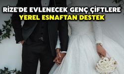 Rize'de Evlenecek Genç Çiftlere Yerel Esnaftan Destek