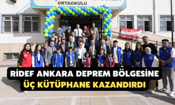 RİDEF Ankara Deprem Bölgesine Üç Kütüphane Kazandırdı