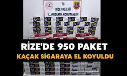 Rize'de 950 Paket Kaçak Sigaraya El Koyuldu