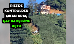 Rize'de Kontrolden Çıkan Araç Çay Bahçesine Uçtu