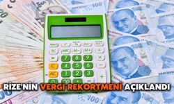 Rize'nin Vergi Rekortmeni Açıklandı