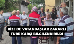 Rize'de Vatandaşlar Zararlı Türe Karşı Bilgilendirildi