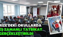 Rize'deki Okullarda Eş Zamanlı Tatbikat Gerçekleştirildi