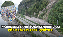 Karadeniz Sahil Yolu Kenarındaki Çöp Dağları Tepki Çekiyor!