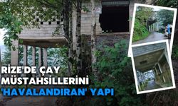 Rize'de Çay Müstahsillerini 'Havalandıran' Yapı