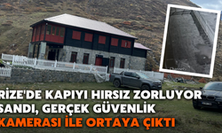 Rize'de Kapıyı Hırsız Zorluyor Sandı, Gerçek Güvenlik Kamerası İle Ortaya Çıktı