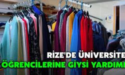 Rize'de Üniversite Öğrencilerine Giysi Yardımı