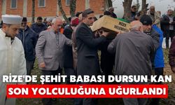 Rize'de Şehit Babası Dursun Kan Son Yolculuğuna Uğurlandı