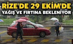 Rize'de 29 Ekim'de Yağış ve Fırtına Bekleniyor