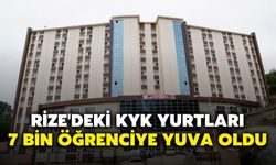Rize'deki KYK Yurtları 7 Bin Öğrenciye Yuva Oldu