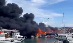 Çeşme’de Korku Dolu Anlar: Tekneler Alevlere Teslim Oldu