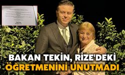 Bakan Tekin, Rize'deki Öğretmenini Unutmadı