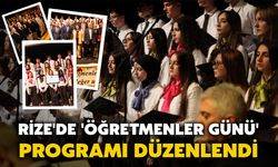 Rize'de 'Öğretmenler Günü' Programı Düzenlendi