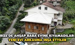 Rize’de Ahşap Baba Evine Kıyamadılar: Yeni Evi Arkasına İnşa Ettiler
