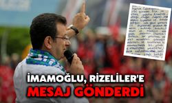 İmamoğlu, Rizeliler'e Mesaj Gönderdi