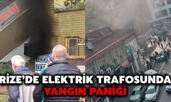 Rize’de Elektrik Trafosunda Yangın Paniği