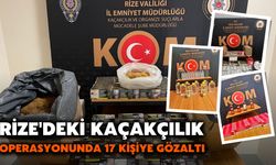 Rize'deki Kaçakçılık Operasyonunda 17 Kişiye Gözaltı