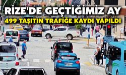 Rize'de Geçtiğimiz Ay 499 Taşıtın Trafiğe Kaydı Yapıldı