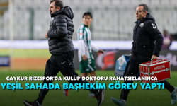 Çaykur Rizespor'da Kulüp Doktoru Rahatsızlanınca Yeşil Sahada Başhekim Görev Yaptı
