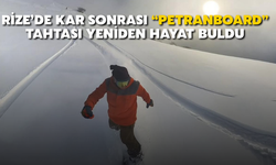Rize’de Kar Sonrası “Petranboard” Tahtası Yeniden Hayat Buldu