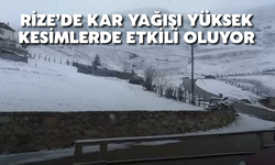 Rize’de Kar Yağışı Yüksek Kesimlerde Etkili Oluyor