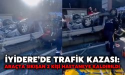 İyidere’de Trafik Kazası: Araçta Sıkışan 2 Kişi Hastaneye Kaldırıldı