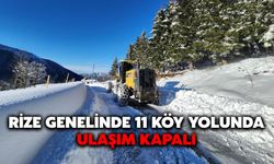 Rize Genelinde 11 Köy Yolunda Ulaşım Kapalı