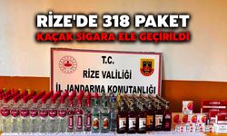 Rize'de 318 Paket Kaçak Sigara Ele Geçirildi
