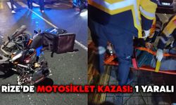 Rize'de Motosiklet Kazası: 1 Yaralı