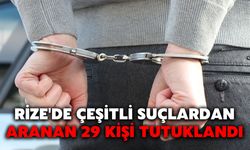 Rize'de Çeşitli Suçlardan Aranan 29 Kişi Tutuklandı