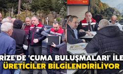 Rize'de 'Cuma Buluşmaları' İle Üreticiler Bilgilendiriliyor
