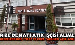 Rize’de Katı Atık İşçisi Alımı: Değerlendirme, İtiraz ve Kura Tarihleri Açıklandı