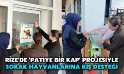 Rize'de 'Patiye Bir Kap' Projesiyle Sokak Hayvanlarına Kış Desteği
